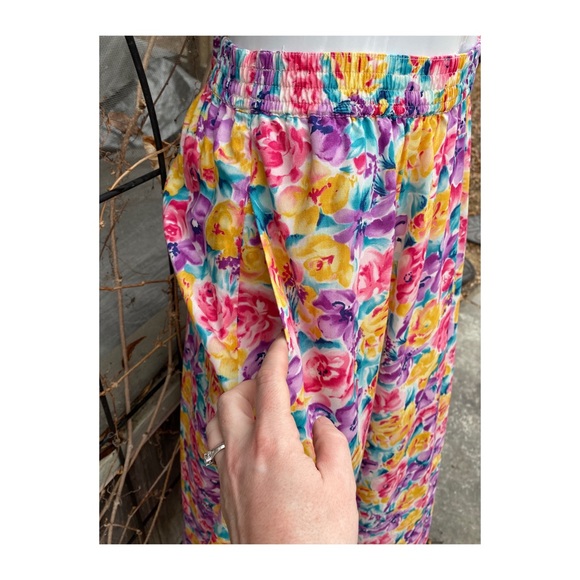 SOLD Vtg 80s 90s Cottage Core Skirt A Line Cabbage - Picture 4 of 9